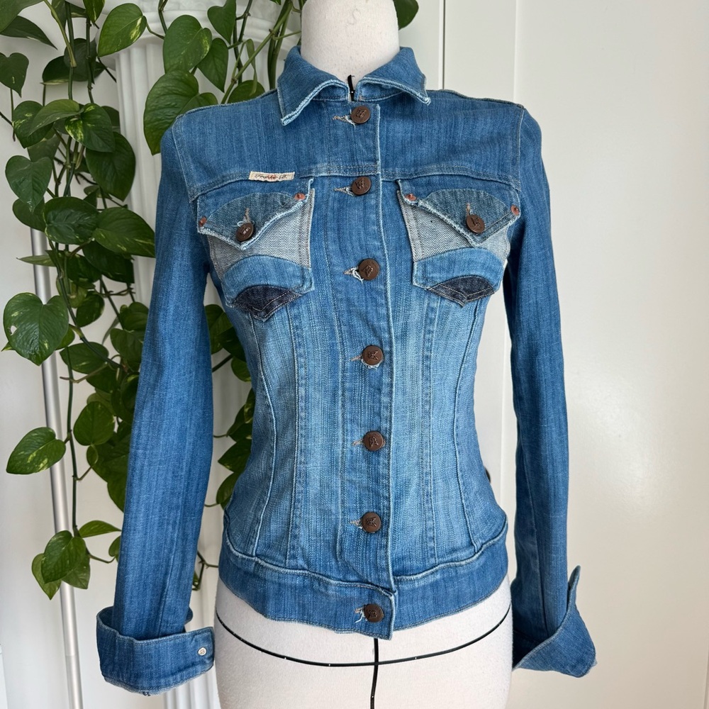 Frankie B. Fitted Denim Jacket - Size 6